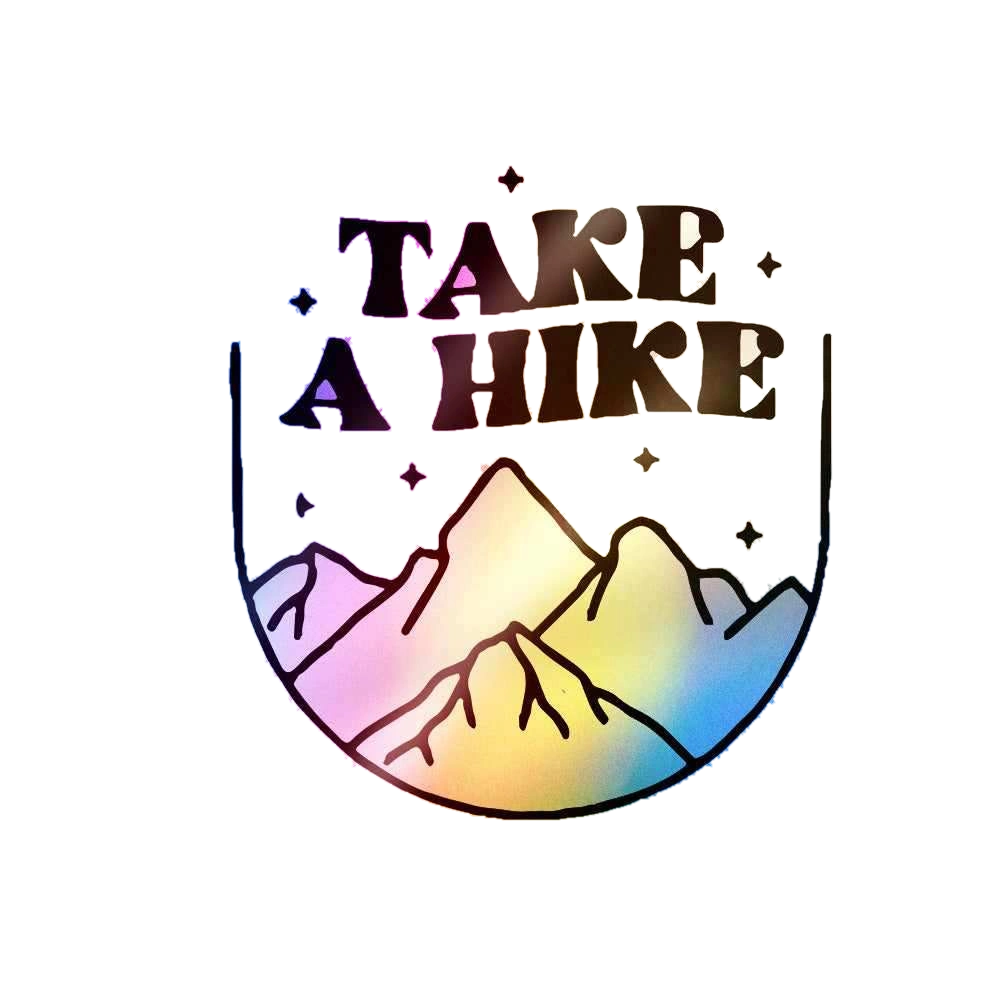 Take a Hike Holographic Stickers